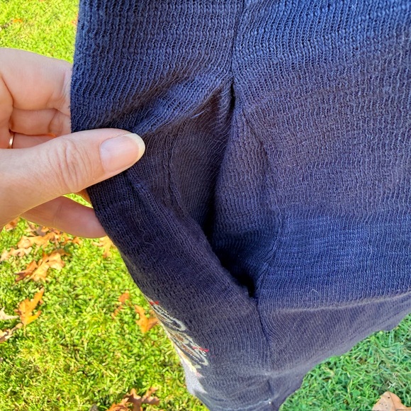 Paparazzi by BIZ Dark Blue Cardigan with Colorful Embroidery - Picture 10 of 12